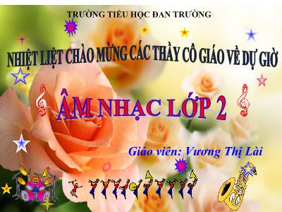 Bài giảng Âm nhạc Lớp 2 - Tiết 23: Học bài hát Chú chim nhỏ dễ thương - Năm học 2020-2021 - Vương Thị Lài