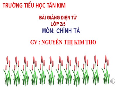 Bài giảng Chính tả 2 - Bác sĩ Sói - Nguyễn Thị Kim Tho