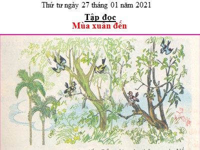 Bài giảng Tập đọc 2 - Bài 20: Mùa xuân đến