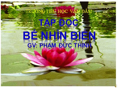 Bài giảng Tập đọc 2 - Bé nhìn biển - Phạm Đức Thịnh