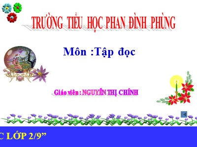 Bài giảng Tập đọc 2 - Bưu thiếp - Nguyễn Thị Chính