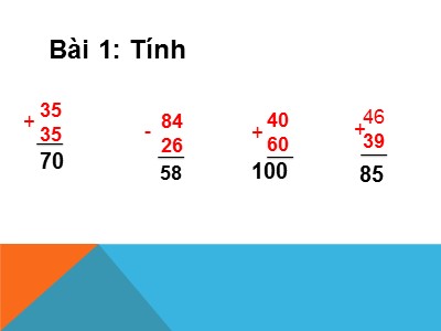 Bài giảng môn Toán Khối 2 - Luyện tập chung (Trang 89)