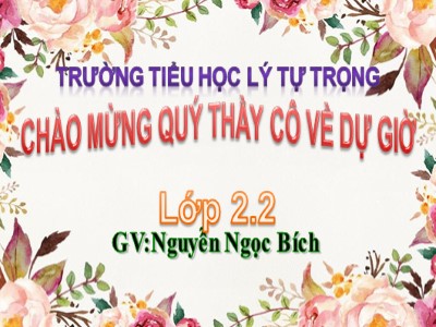 Bài giảng Toán Lớp 2 - Đường thẳng - Nguyễn Ngọc Bích