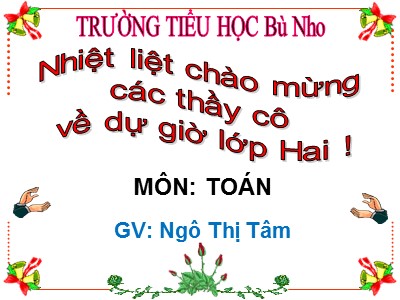 Bài giảng Toán Lớp 2 - Hình chữ nhật. Hình tứ giác - Ngô Thị Tâm