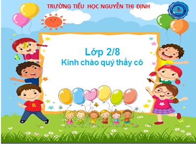 Bài giảng Toán Lớp 2 - Luyện tập (Trang 60) - Trường Tiểu học Nguyễn Thị Định
