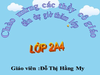 Bài giảng Toán Lớp 2 - Một phần ba - Đỗ Thị Hằng My