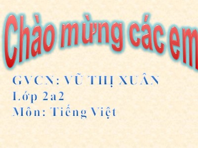 Bài giảng Tiếng Việt 2 (Chân trời sáng tạo) - Bài 2: Ngày hôm qua đâu rồi - Tiết 11+12: Đọc Ngày hôm qua đâu rồi - Vũ Thị Xuân