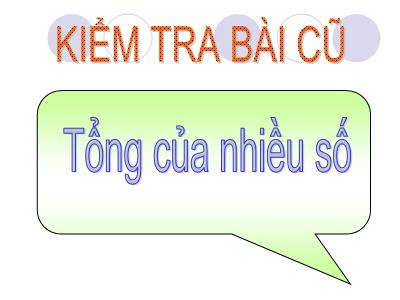 Bài giảng môn Toán Lớp 2 - Bài: Phép nhân