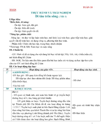 Giáo án môn Toán Lớp 2 sách Chân trời sáng tạo - Tuần 18