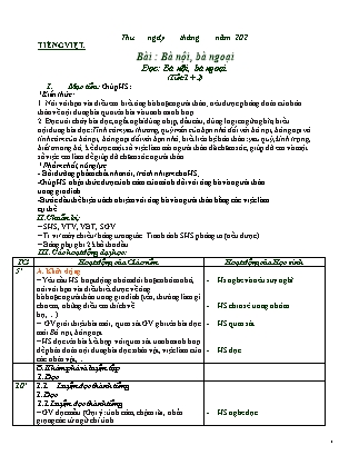 Giáo án Tiếng Việt học kì I Lớp 2 sách Chân trời sáng tạo - Tuần 8