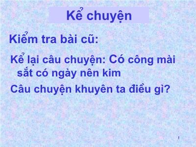 Bài giảng Kể chuyện Lớp 2 - Tiết 2: Phần thưởng