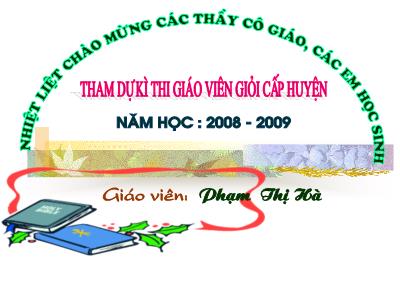 Bài giảng Kể chuyện Lớp 2 - Tiết 26: Tôm Càng và cá con - Phạm Thị Hà