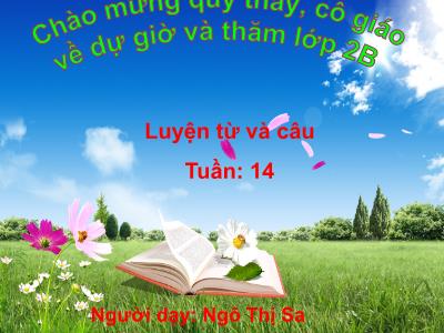 Bài giảng Luyện từ và câu Lớp 2 - Tiết 14: Mở rộng vốn từ Từ ngữ về tình cảm gia đình. Câu kiểu Ai làm gì? Dấu chấm, dấu chấm hỏi - Ngô Thị Sa