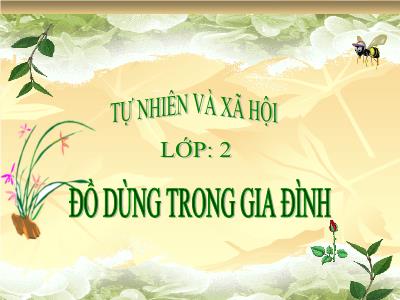 Bài giảng Tự nhiên và xã hội Lớp 2 - Tiết 12: Đồ dùng trong gia đình