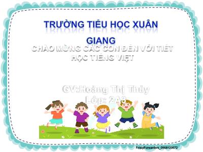 Bài giảng Tiếng Việt Lớp 2 - Bài 12: Bờ tre đón khách (Tiết 3 - Viết) - Hoàng Thị Thủy