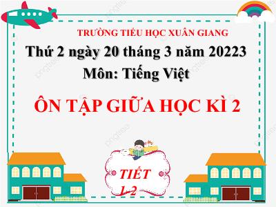Bài giảng Tiếng Việt Lớp 2 (Kết nối tri thức) - Bài: Ôn tập giữa học kì II (Tiết 1+2) - Năm học 2022-2023 - Trần Thị Khánh Huyền