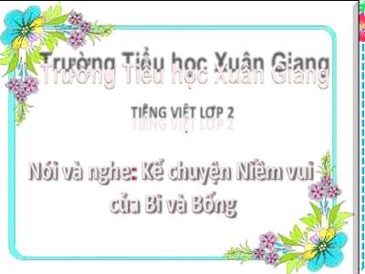 Bài giảng Tiếng Việt Lớp 2 (Kết nối tri thức) - Chủ đề: Em lớn lên từng ngày - Bài 3: Niềm vui của bi và bống (Tiết 4) - Năm học 2022-2023 - Đinh Thị Thanh Hà