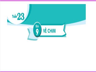 Bài giảng Tiếng Việt Lớp 2 (Kết nối tri thức) - Chủ đề: Hành tinh xanh của em - Bài 9: Vè chim - Năm học 2022-2023 - Lê Thị Minh Hưng