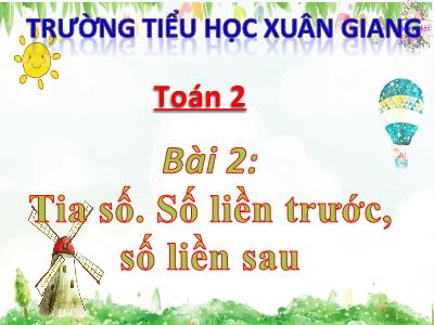 Bài giảng Toán Lớp 2 (Kết nối tri thức) - Chủ đề: Ôn tập và bổ sung - Bài 2: Tia số. Số liền trước, số liền sau - Năm học 2022-2023 - Đinh Thị Thanh Hà