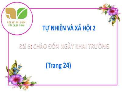 Bài giảng Tự nhiên và xã hội Lớp 2 (Kết nối tri thức) - Chủ đề: Trường học - Bài 6: Chòn đón ngày khai trường - Năm học 2022-2023 - Đinh Thị Thanh Hà