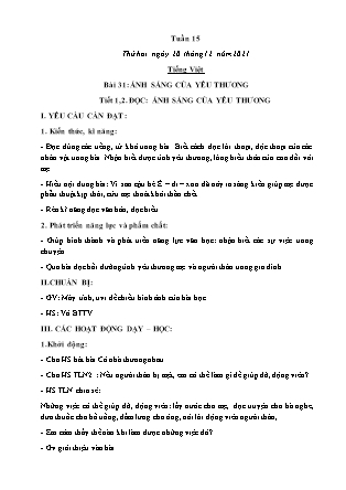 Giáo án Toán + Tiếng Việt Lớp 2 - Tuần 15 - Năm học 2021-2022 - Đinh Thị Thanh Hà