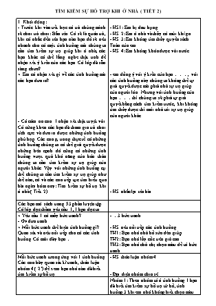 Giáo án Đạo đức 2 (Kết nối tri thức) - Bài 11: Tìm kiếm sự hỗ trợ khi ở nhà (Tiết 2)