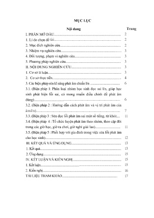 SKKN Biện pháp rèn luyện kĩ năng phát âm chuẩn l/n cho học sinh lớp 2 (GV: Nguyễn Thị Tú - Năm học 2021-2022)