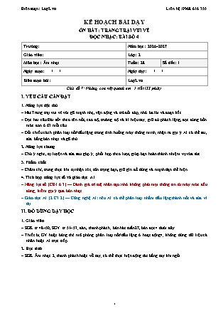 Kế hoạch bài dạy Âm Nhạc 2 - Tuần 28 - Ôn hát. Trang trại vui vẻ đọc nhạc. Bài số 4 2026-2027 (Tích hợp Năng lực số và AI)