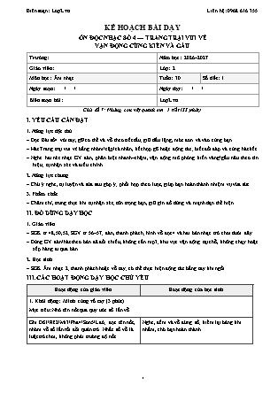Kế hoạch bài dạy Âm Nhạc 2 - Tuần 30 - Ôn đọc nhạc số 4. Trang trại vui vẻ vận động cùng kiến và gấu 2026-2027 (Tích hợp Năng lực số và AI)