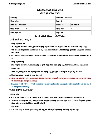 Kế hoạch bài dạy Âm Nhạc 2 - Tuần 34 - Ôn tập cuối năm 2026-2027 (Tích hợp Năng lực số và AI)