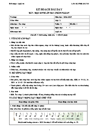 Kế hoạch bài dạy Âm Nhạc 2 - Tuần 9 - Hát. Học sinh lớp hai chăm ngoan 2026-2027 (Tích hợp Năng lực số và AI)