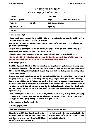 Kế hoạch bài dạy Đạo Đức 2 - Tuần 1 - Bài 1. Vẻ đẹp quê hương em (Tiết 1) - Năm học 2026-2027 (Tích hợp Năng lực số và AI)