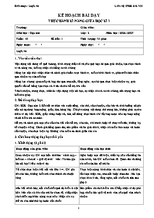 Kế hoạch bài dạy Đạo Đức 2 - Tuần 10 - Thực hành kĩ năng giữa học kì I - Năm học 2026-2027 (Tích hợp Năng lực số và AI)