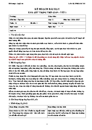 Kế hoạch bài dạy Đạo Đức 2 - Tuần 12 - Bài 5. Quý trọng thời gian (Tiết 2) - Năm học 2026-2027 (Tích hợp Năng lực số và AI)