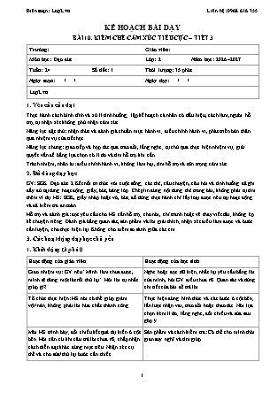 Kế hoạch bài dạy Đạo Đức 2 - Tuần 24 - Bài 10. Kiềm chế cảm xúc tiêu cực (Tiết 3) - Năm học 2026-2027 (Tích hợp Năng lực số và AI)