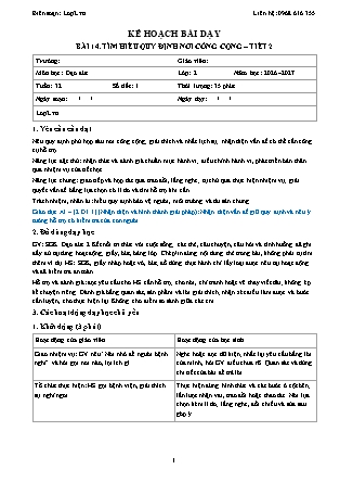 Kế hoạch bài dạy Đạo Đức 2 - Tuần 32 - Bài 14. Tìm hiểu quy định nơi công cộng (Tiết 2) - Năm học 2026-2027 (Tích hợp Năng lực số và AI)