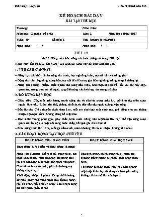 Kế hoạch bài dạy GDTC 2 - Tuần 10 - Năm học 2026-2027 (Tích hợp Năng lực số và AI)