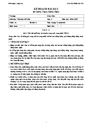Kế hoạch bài dạy GDTC 2 - Tuần 16 - Năm học 2026-2027 (Tích hợp Năng lực số và AI)
