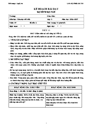 Kế hoạch bài dạy GDTC 2 - Tuần 7 - Năm học 2026-2027 (Tích hợp Năng lực số và AI)