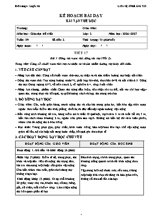 Kế hoạch bài dạy GDTC 2 - Tuần 9 - Năm học 2026-2027 (Tích hợp Năng lực số và AI)