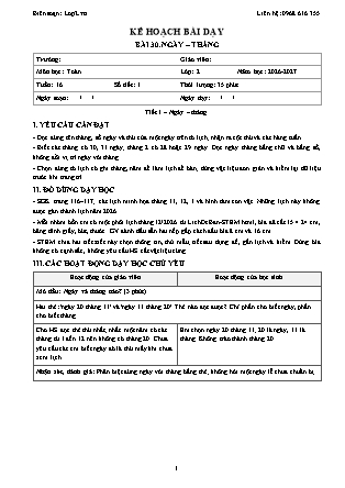 Kế hoạch bài dạy Toán 2 - Tuần 16 - Năm học 2026-2027 (Tích hợp Năng lực số và AI)