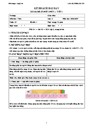 Kế hoạch bài dạy Toán 2 - Tuần 27 - Năm học 2026-2027 (Tích hợp Năng lực số và AI)