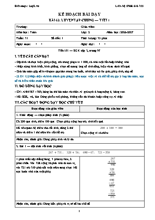 Kế hoạch bài dạy Toán 2 - Tuần 31 - Năm học 2026-2027 (Tích hợp Năng lực số và AI)